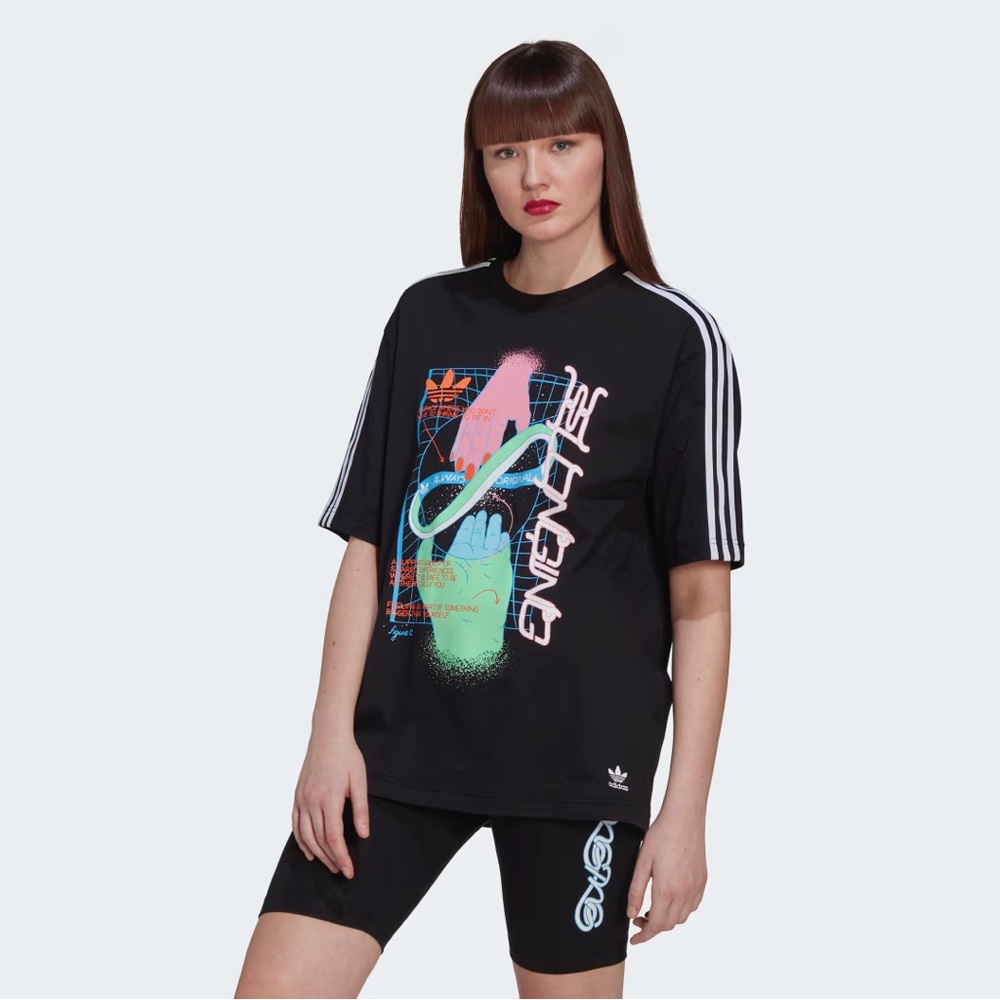 Adidas original striped Tee plus size -HT3765